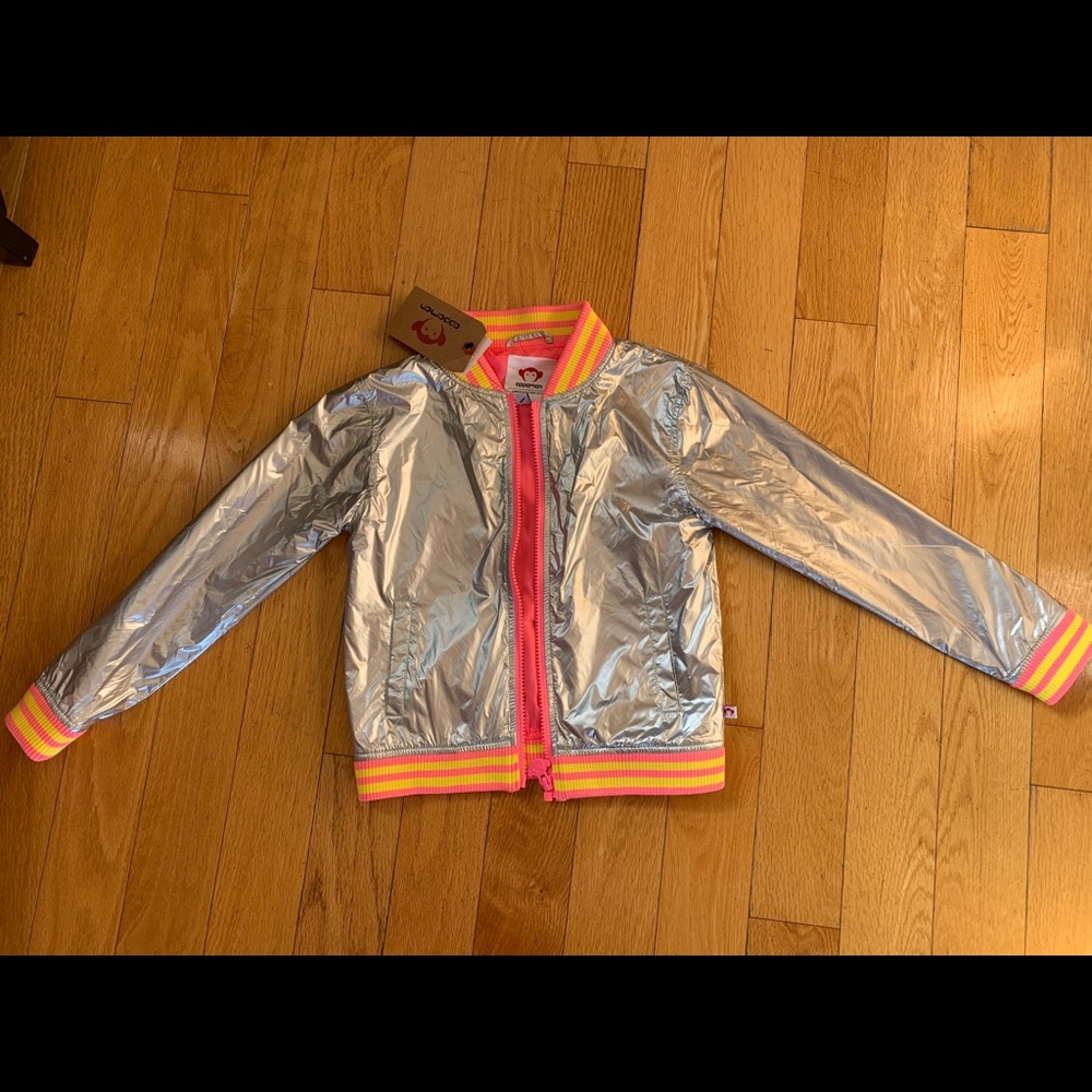 Appaman lightweight silver bomber jacket, Size 7